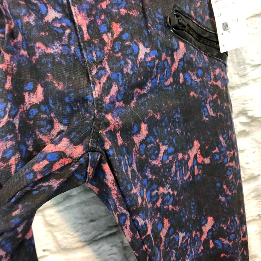 🆕 Joe’s Jeans Coated Cobalt Leopard Moto Skinny - Picture 8 of 8